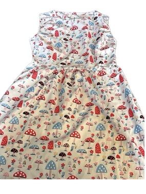 SM Wardrobe Whimsical Mushroom Print Sleeveless Dress, Size S